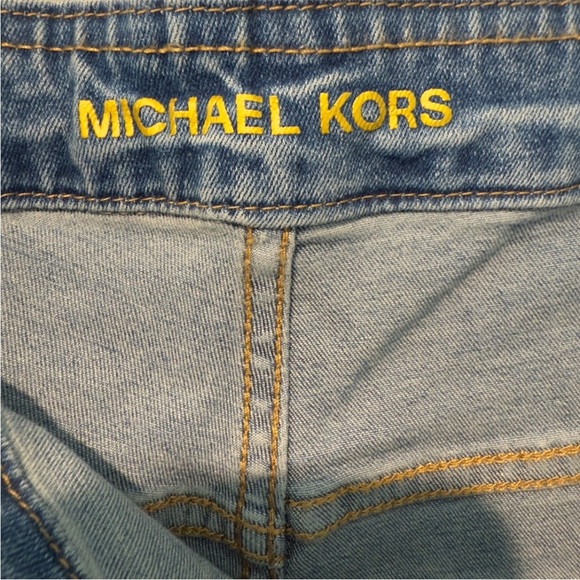 Michael Kors High-Rise Flare Jeans Selma Crop in Cali Blue Denim, Plus Size 20W - Picture 10 of 12